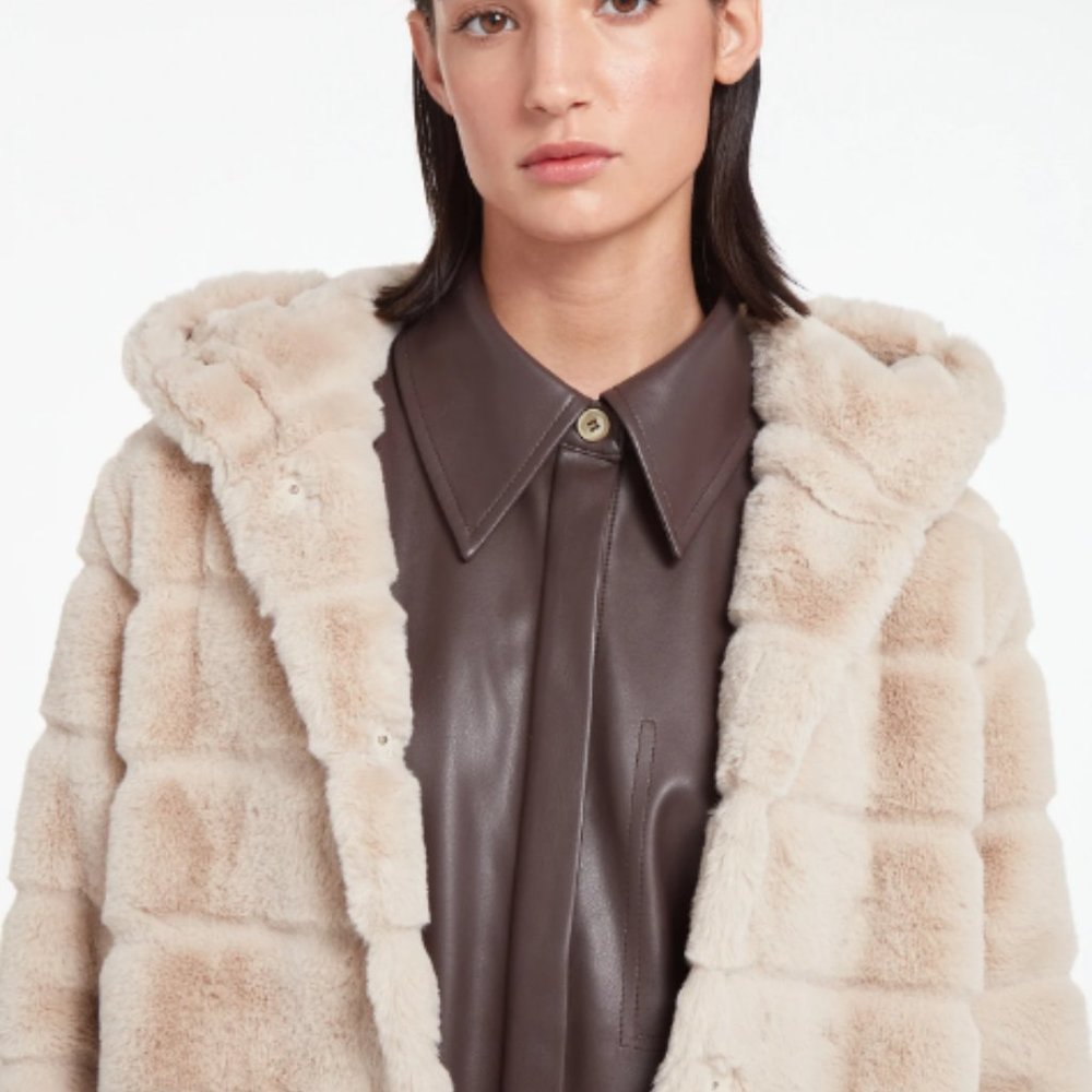 NWT Apparis Celina Coat in Latte Size S